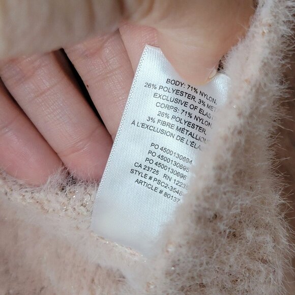 Sunday Best Aritzia Large Light Pink Kitten Sweater Fuzzy Pullover Long Sleeve - Picture 6 of 6